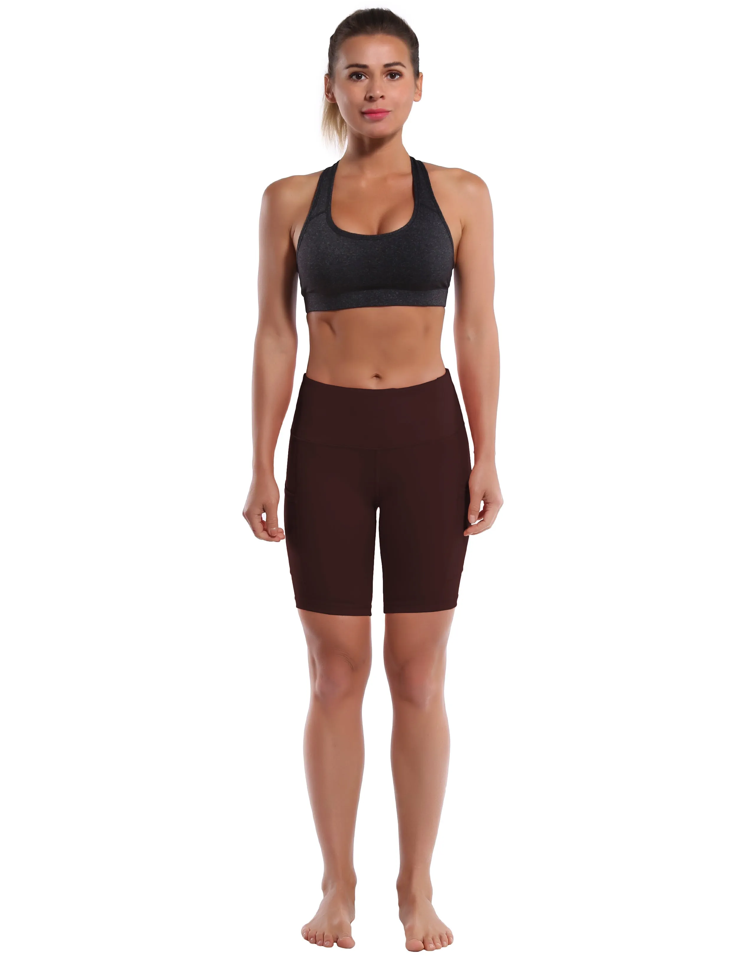 8" Side Pockets Gym Shorts mahoganymaroon_Gym