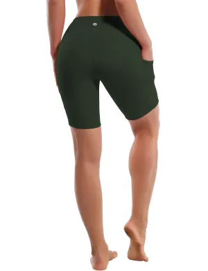 8" Side Pockets Jogging Shorts olivegray_Jogging