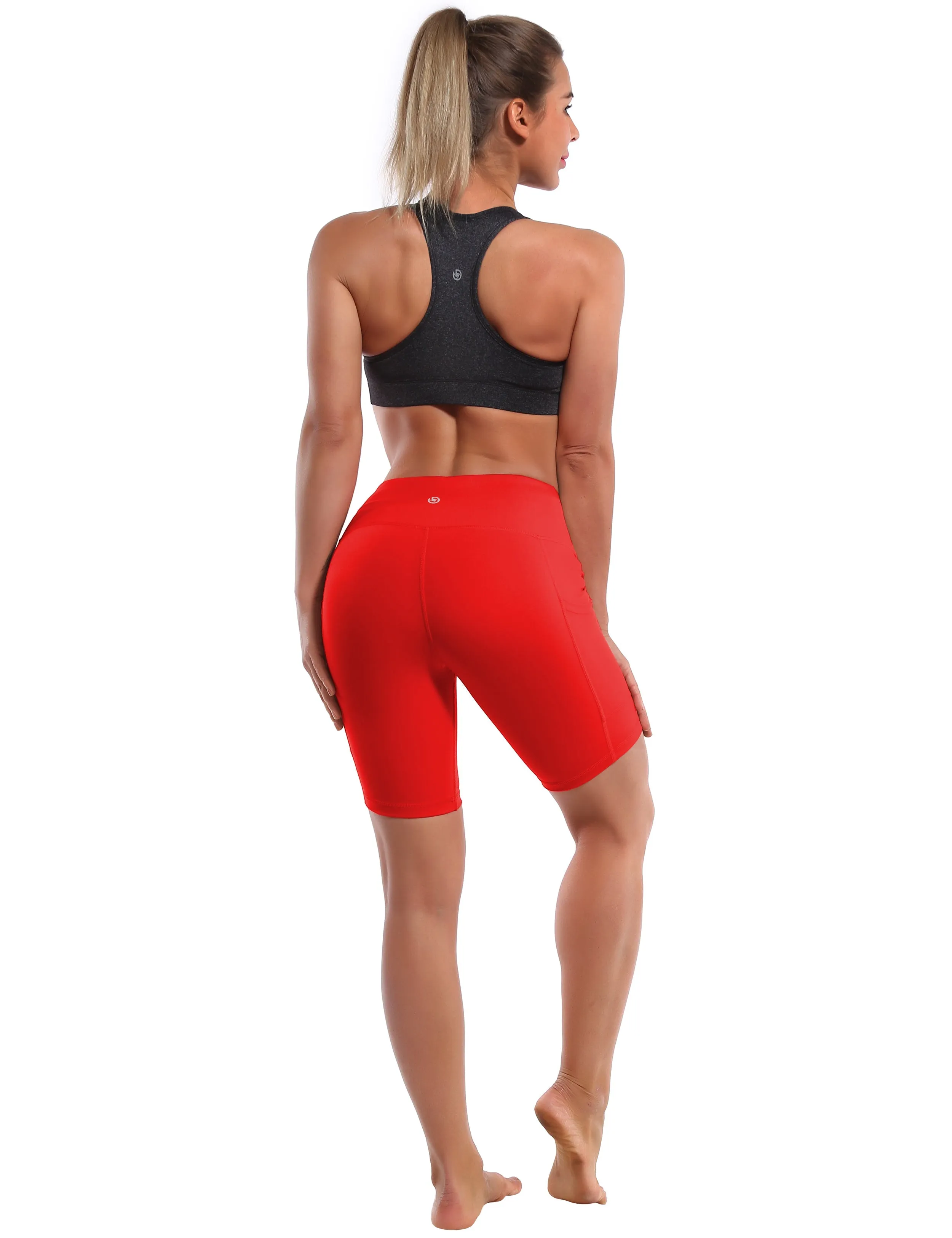 8" Side Pockets yogastudio Shorts scarlet_yogastudio