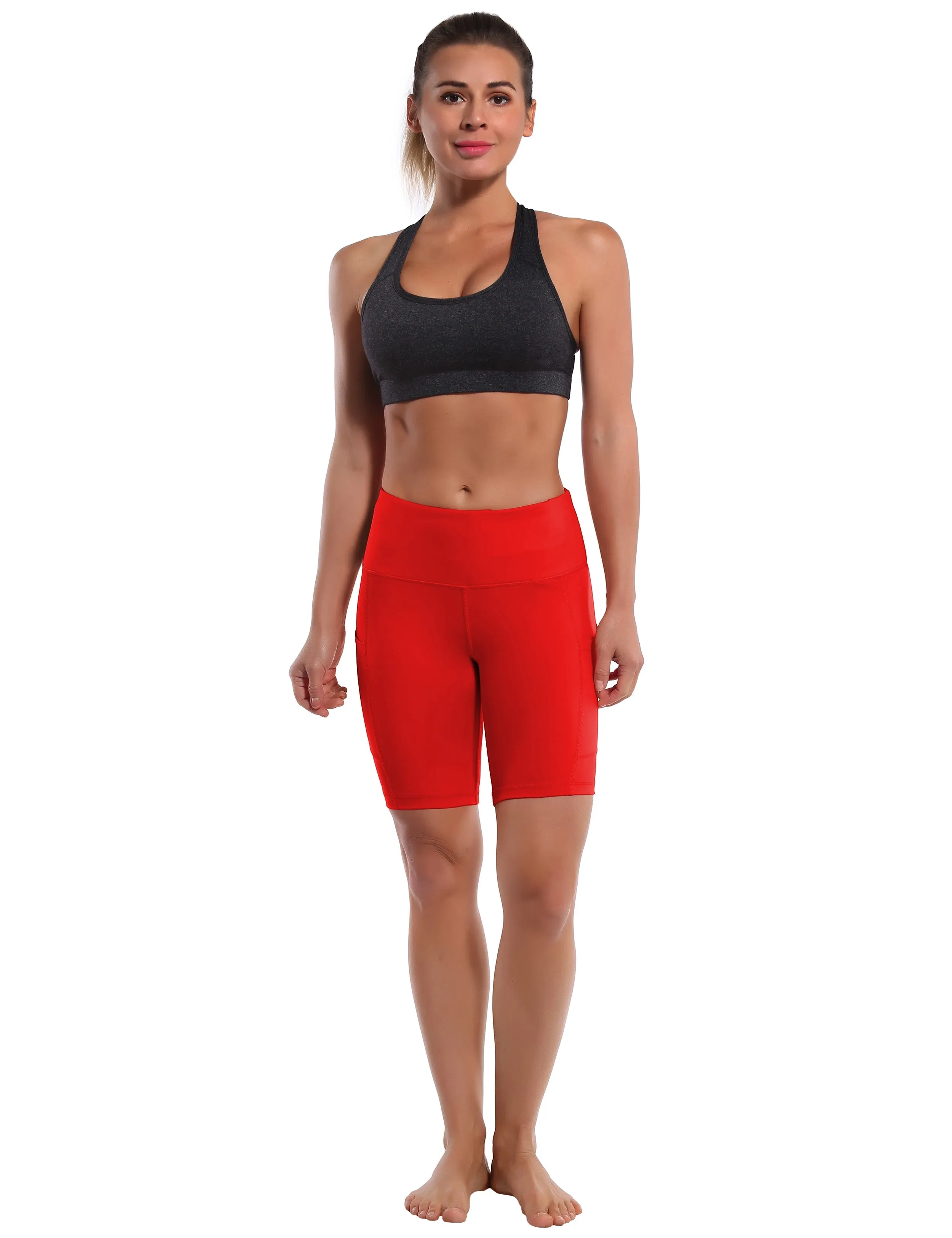 8" Side Pockets yogastudio Shorts scarlet_yogastudio