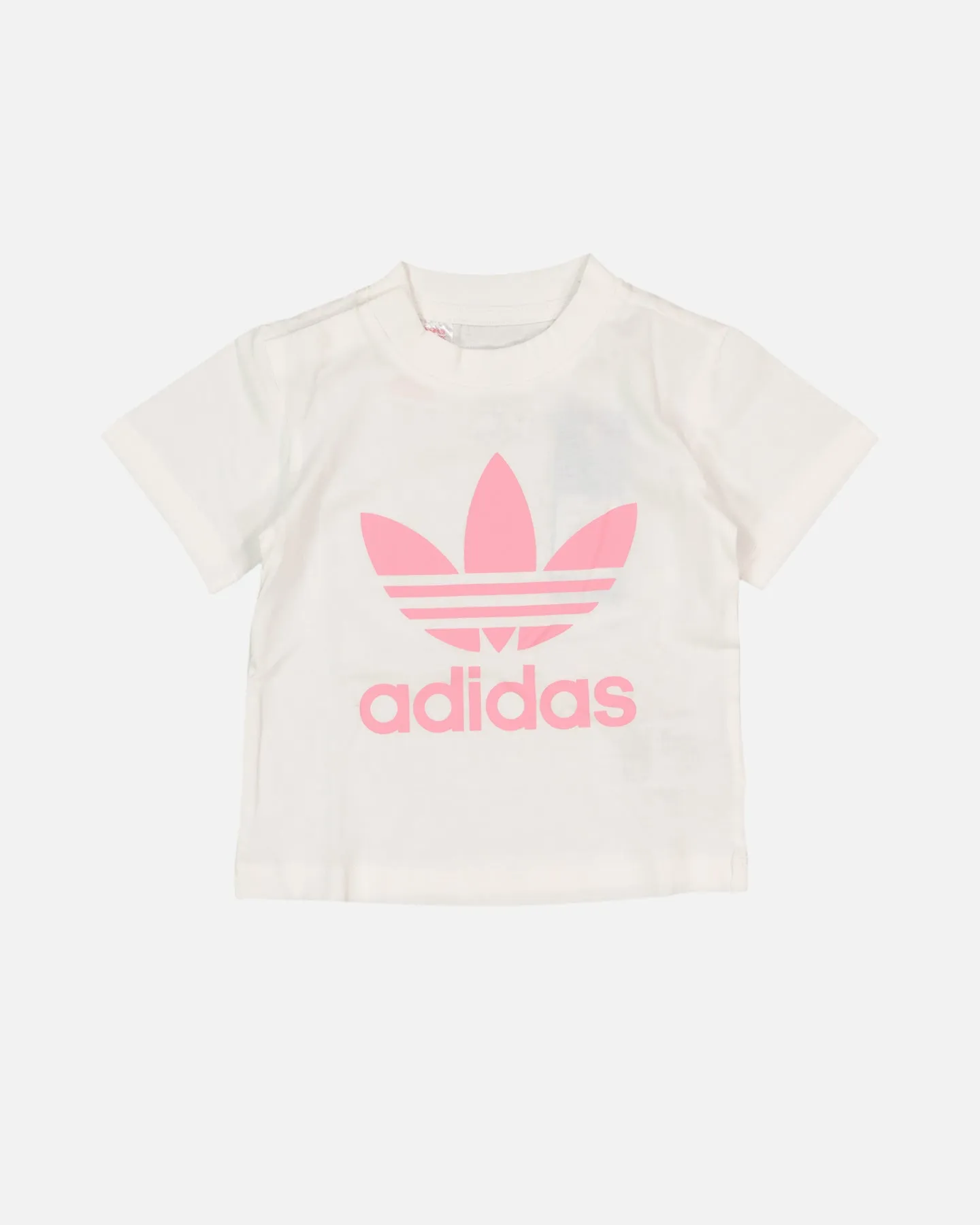 Adidas Infants' Trefoil Shorts Tee Set White/Bliss Pink