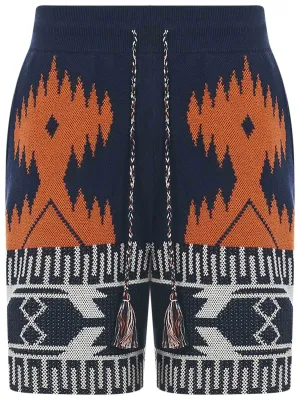Alanui Intarsia Knitted Drawstring Shorts