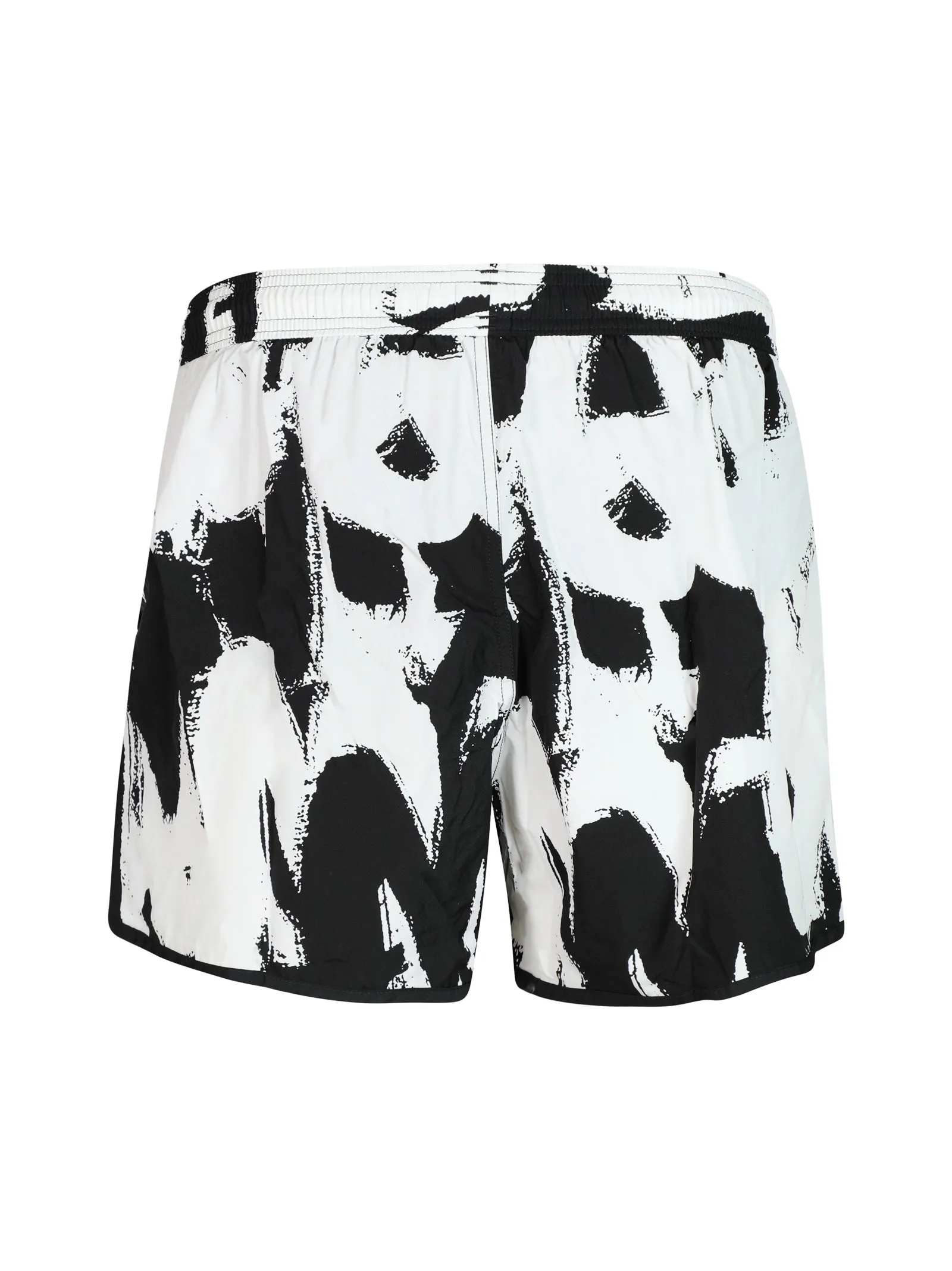 Alexander McQueen Graffiti Logo Printed Swim Shorts
