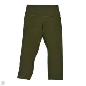 Athletic Leggings Capris By Lululemon In Green, Size: M