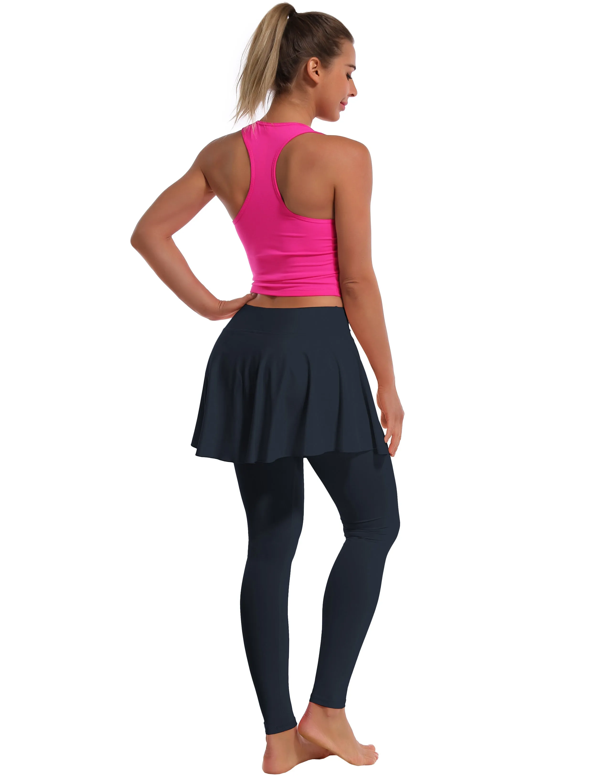 Athletic Tennis Golf Skort with Pocket Shorts darknavy_Running