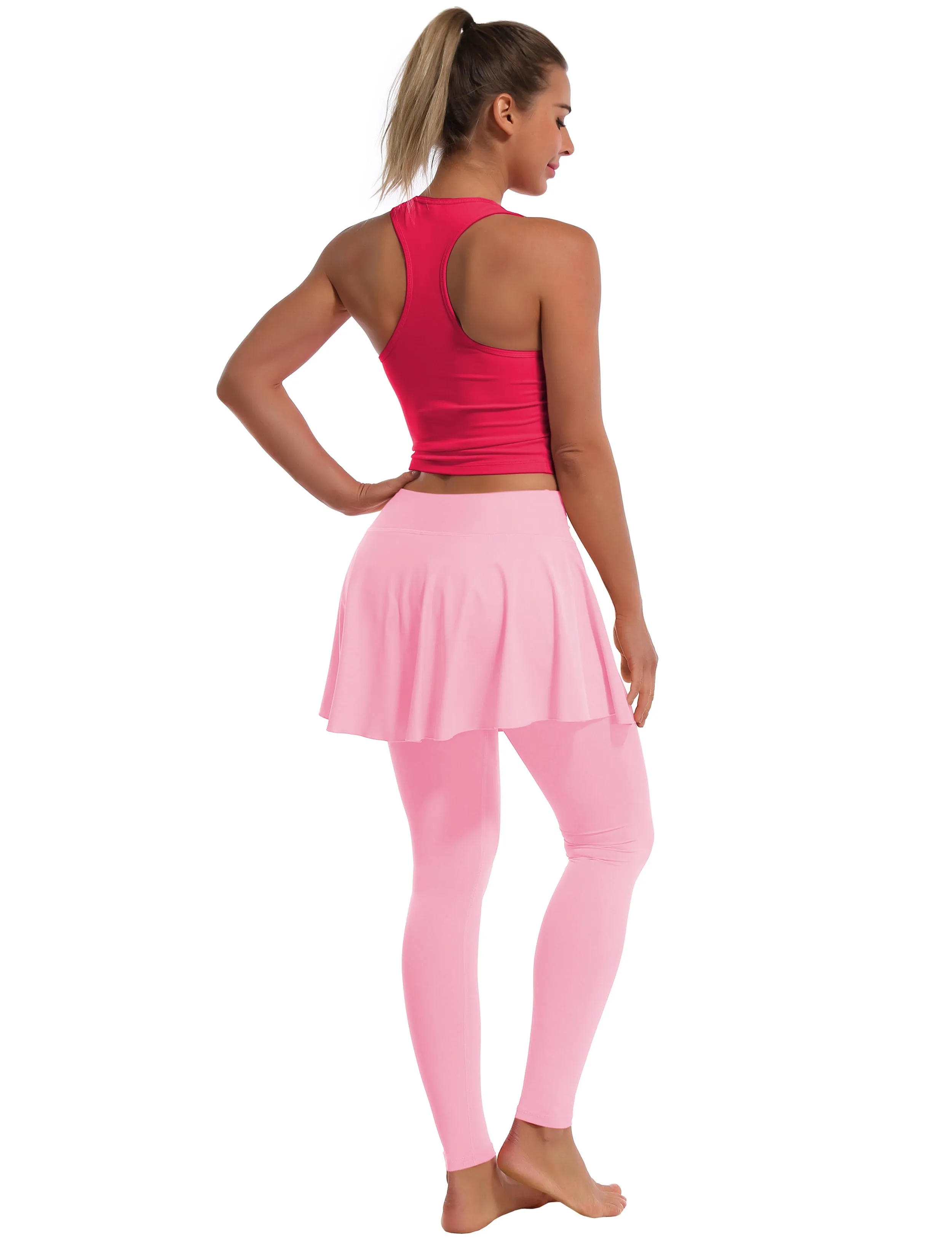 Athletic Tennis Golf Skort with Pocket Shorts lightpink_Running