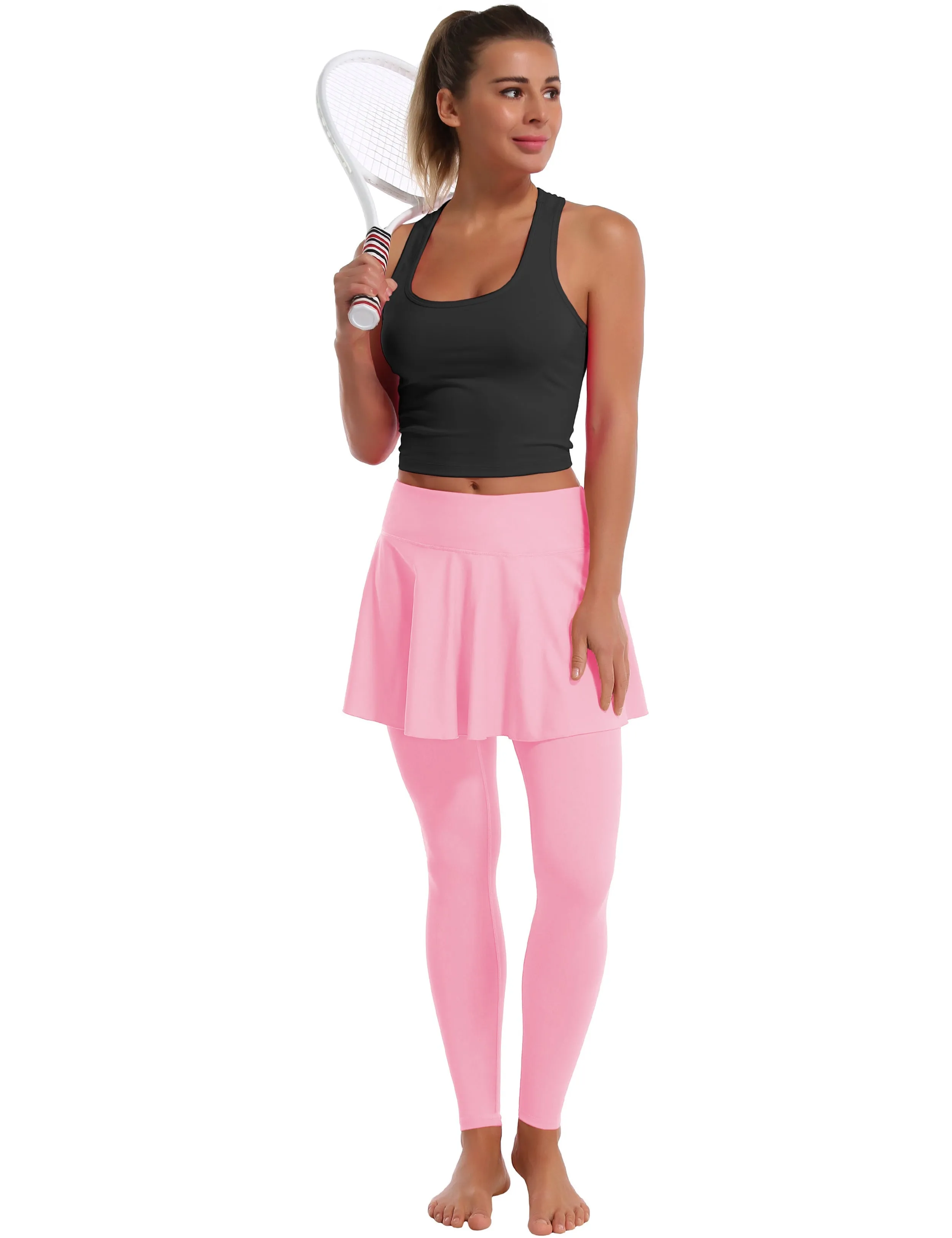 Athletic Tennis Golf Skort with Pocket Shorts lightpink_Running