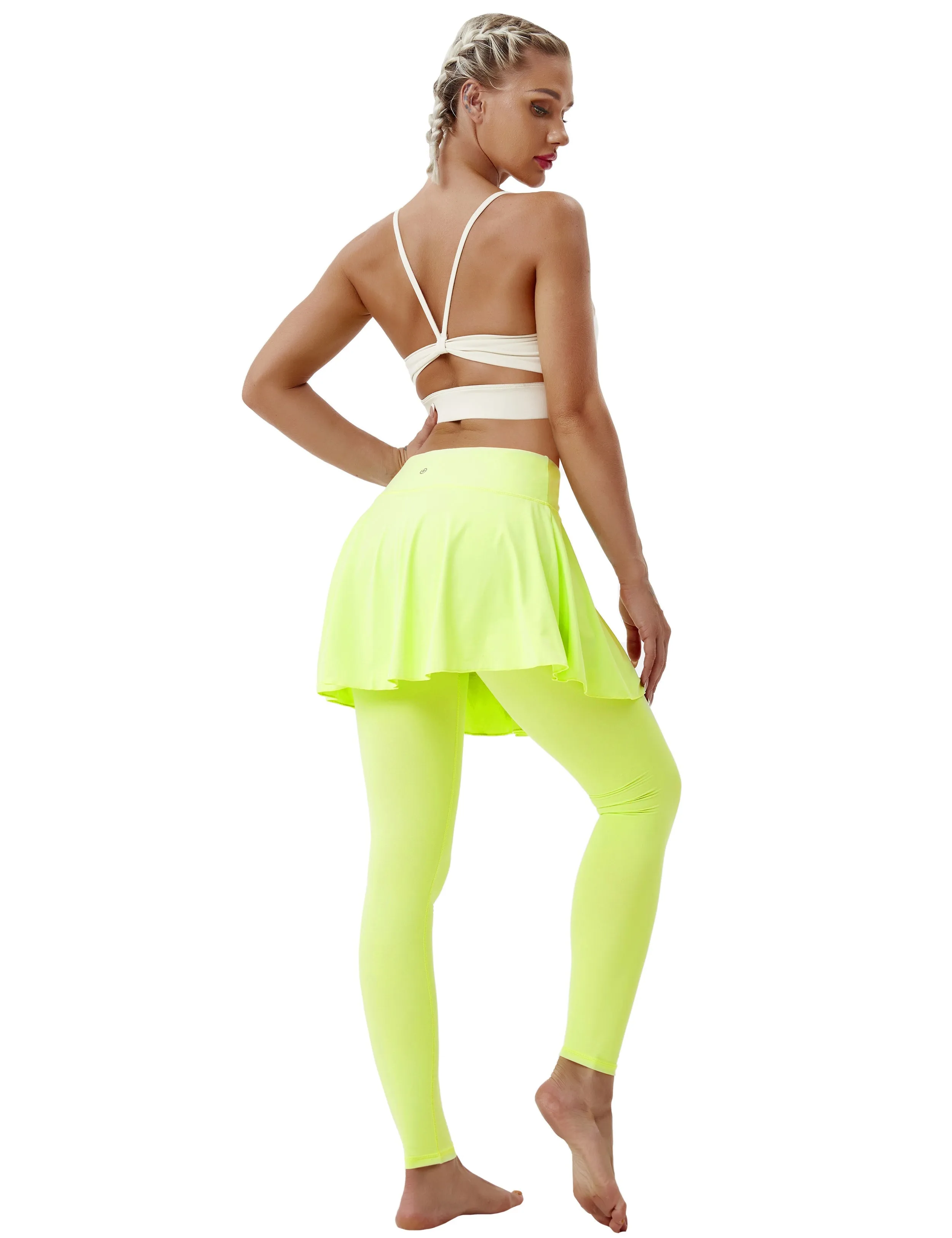 Athletic Tennis Golf Skort with Pocket Shorts neonyellow_Running