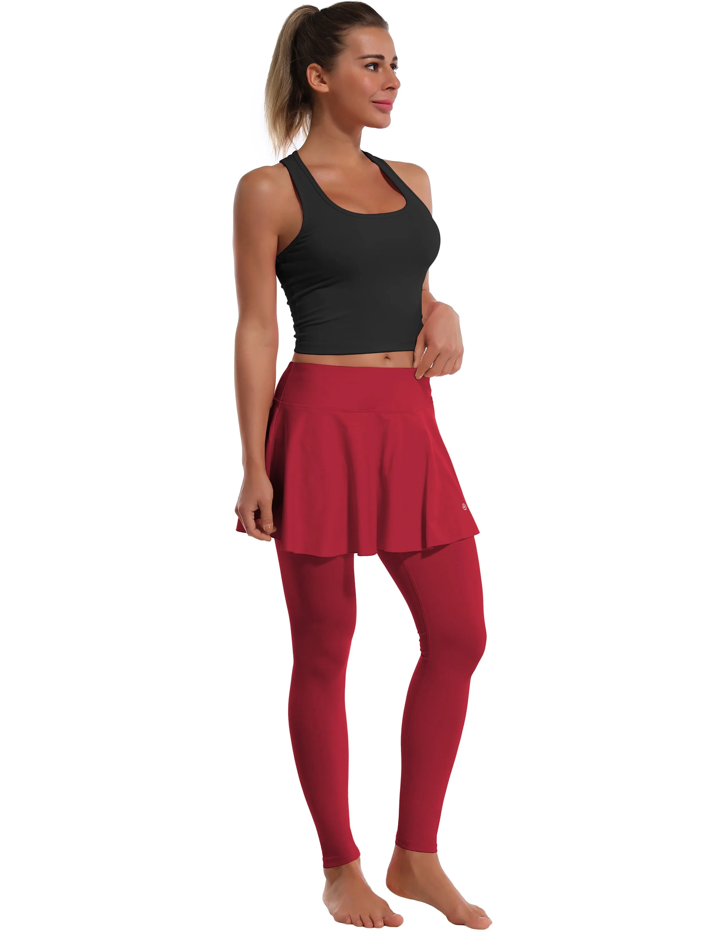 Athletic Tennis Golf Skort with Pocket Shorts rosecoral_Running
