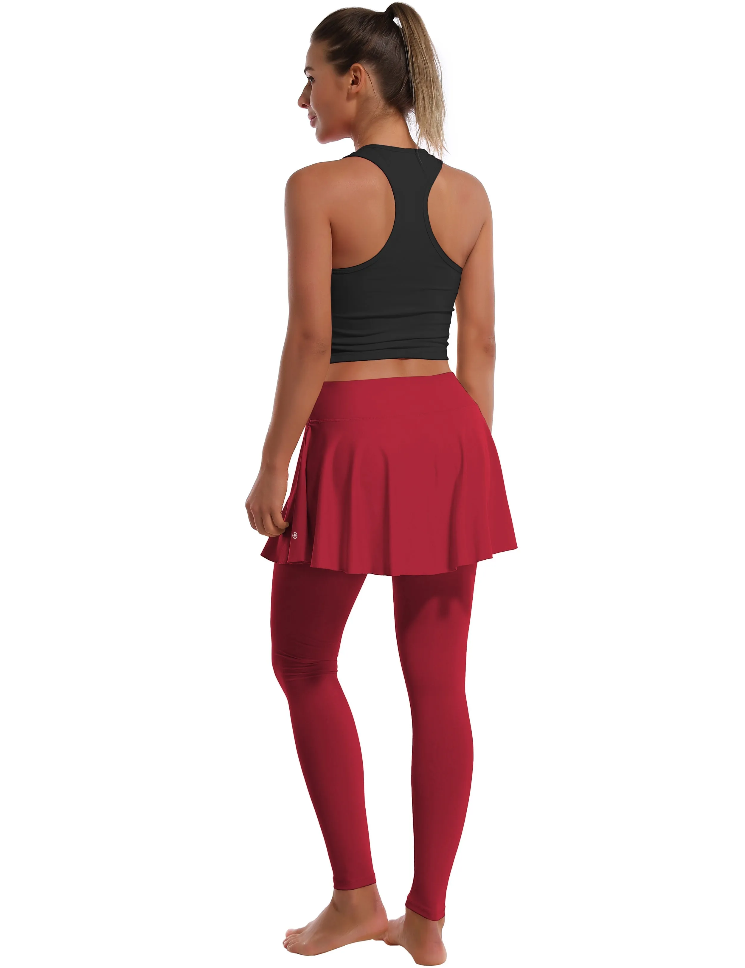 Athletic Tennis Golf Skort with Pocket Shorts rosecoral_Running