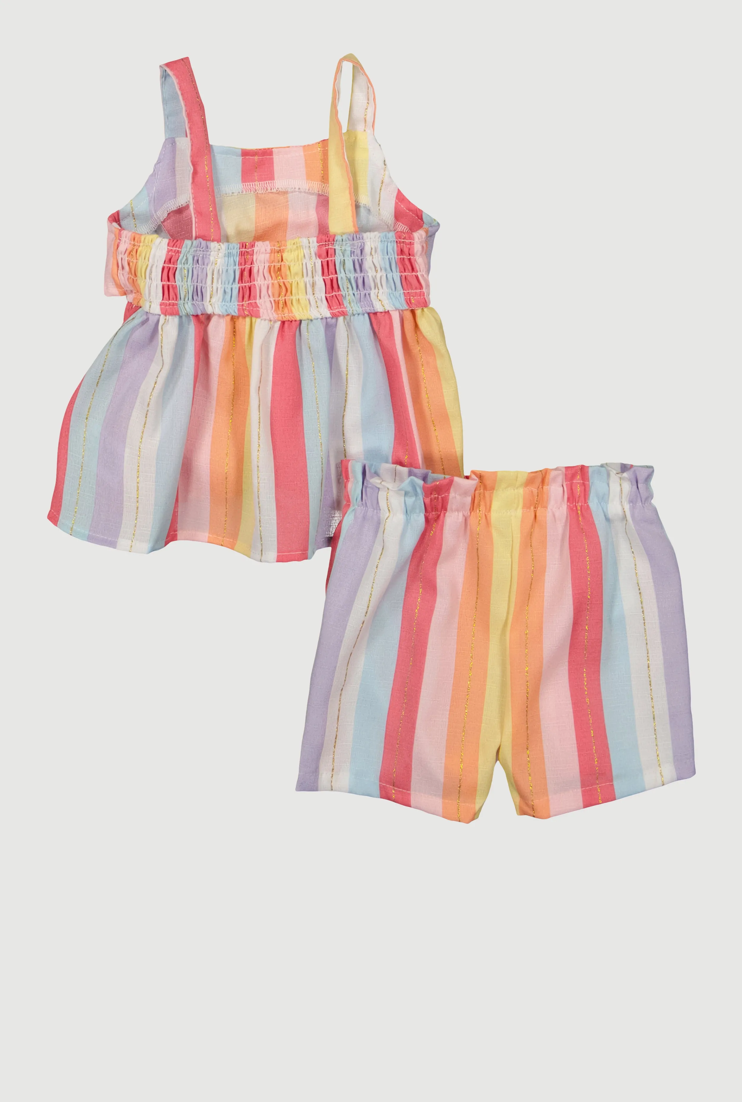 Baby Girls 12-24M Striped Tie Front Blouse and Shorts