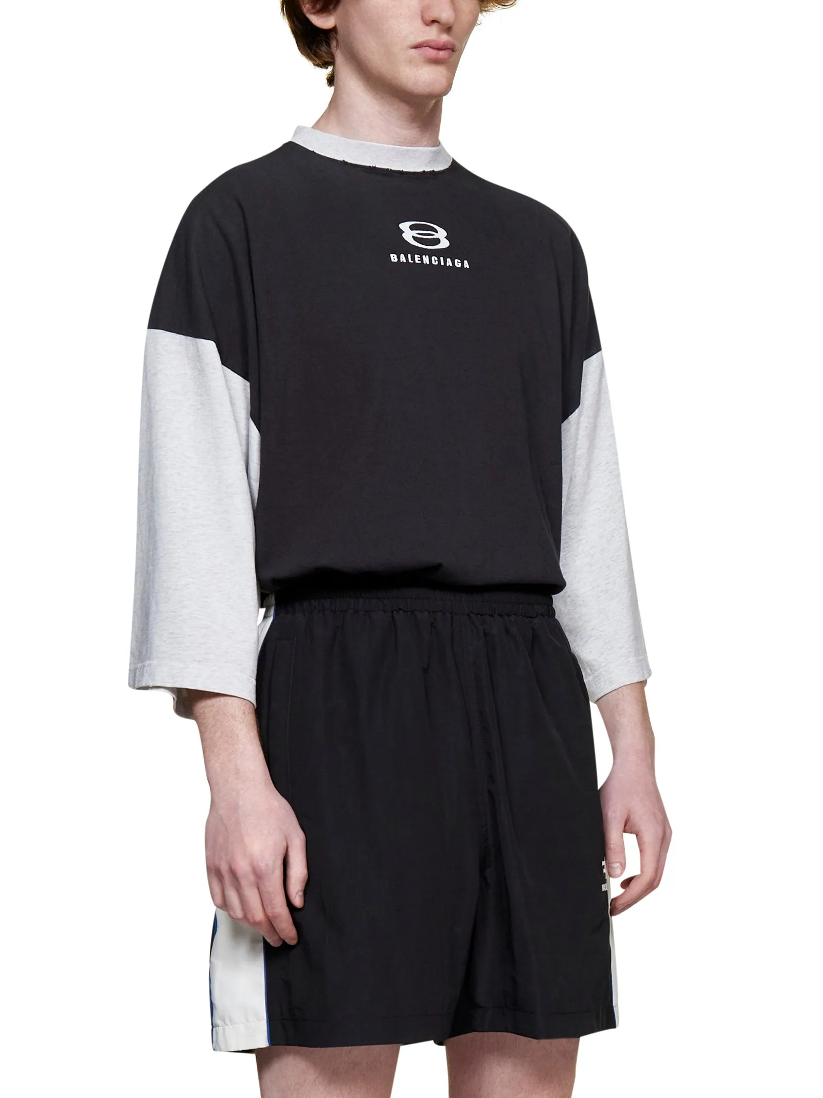 Balenciaga Logo Printed Track Shorts