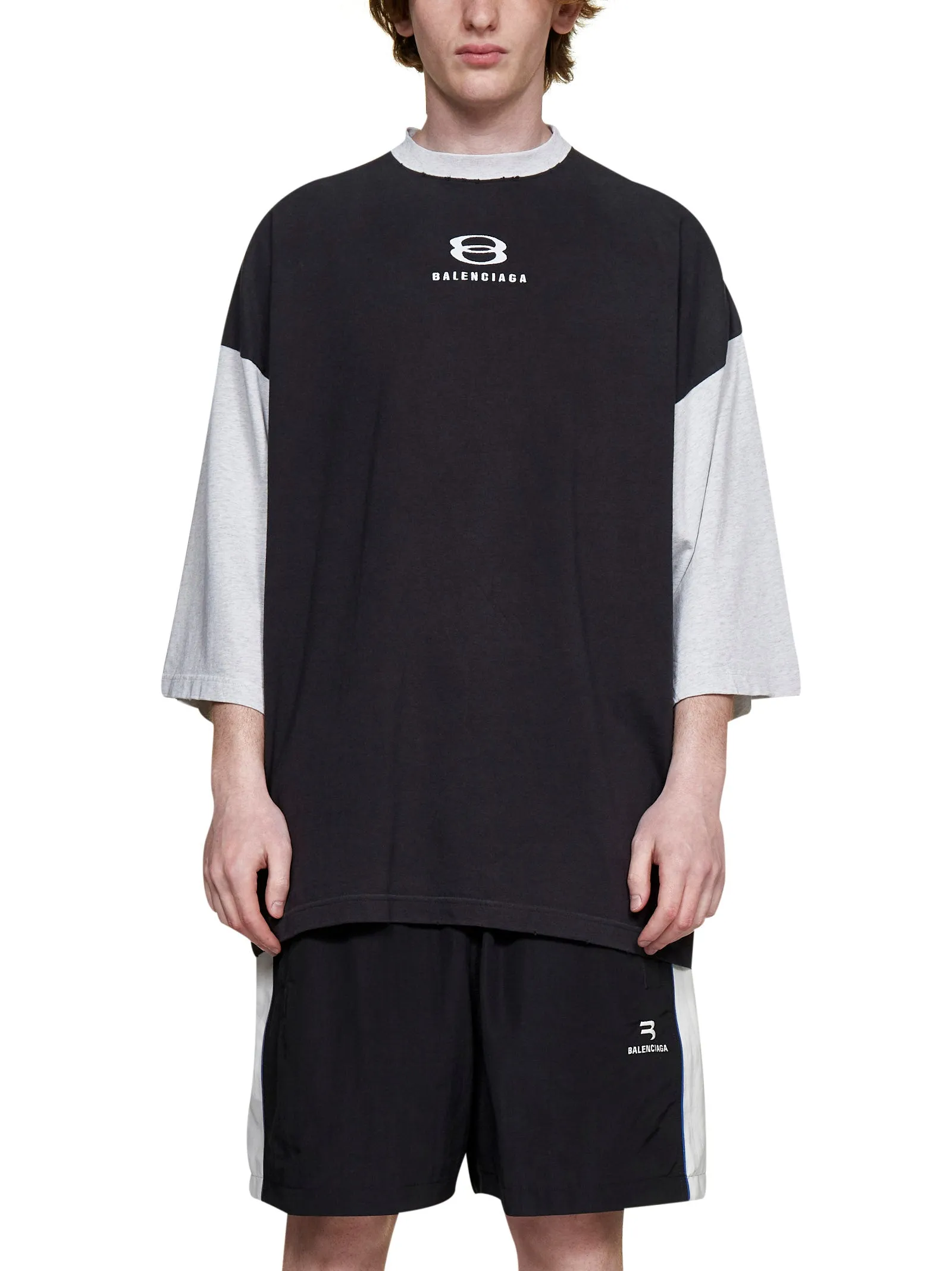 Balenciaga Logo Printed Track Shorts