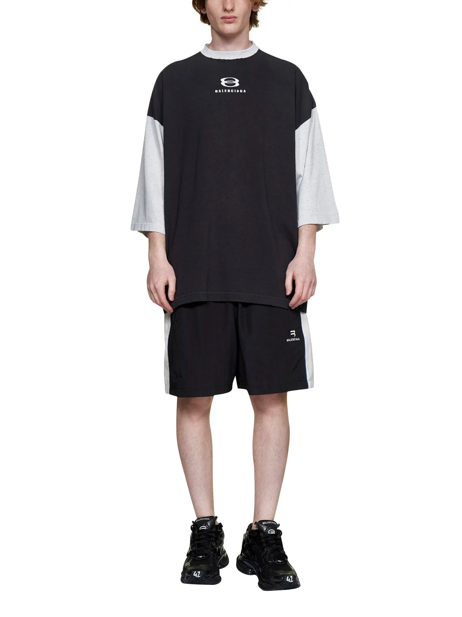 Balenciaga Logo Printed Track Shorts