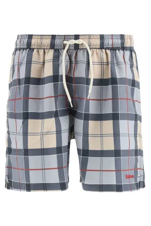 Barbour Tartan Drawstring Swim Shorts
