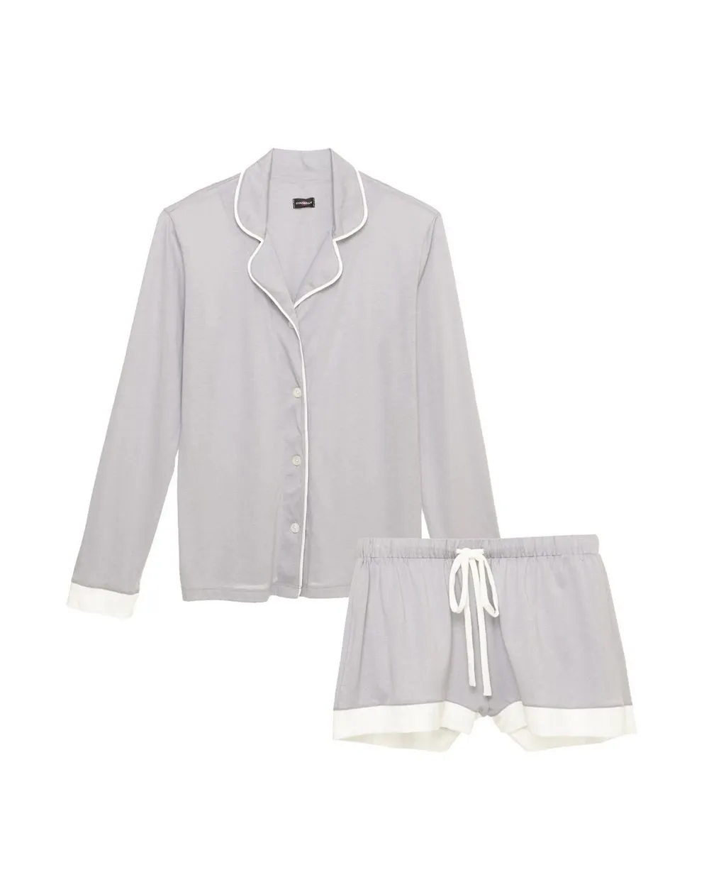 Bella Bridal Long Sleeve Top & Boxer Pajama Set