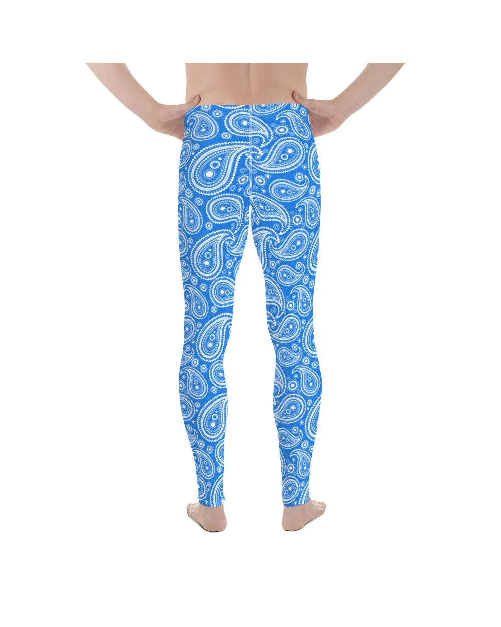 Blue & White Paisley Meggings