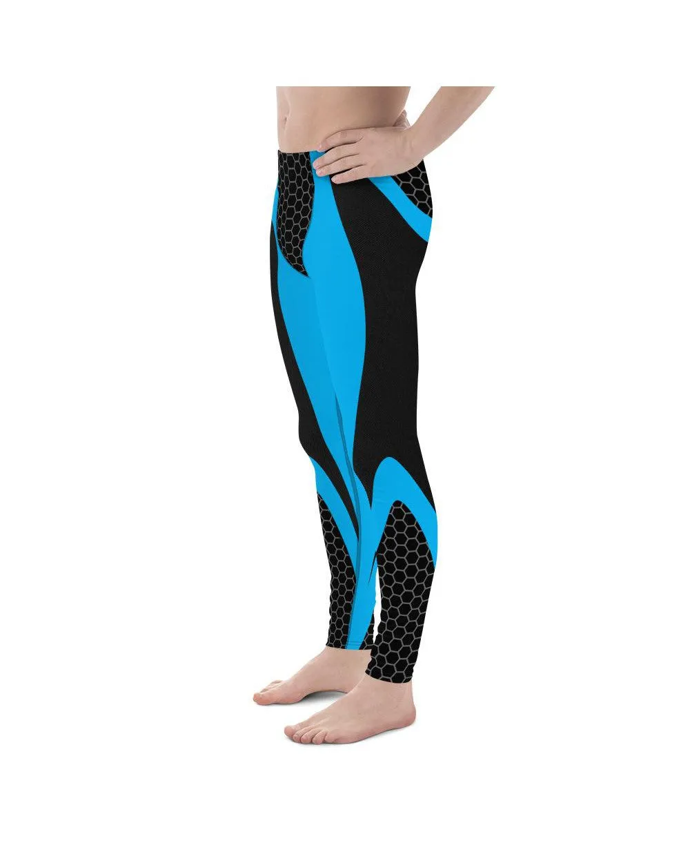 Blue Honeycomb Carbon Meggings