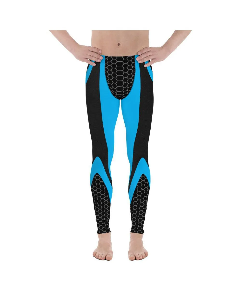 Blue Honeycomb Carbon Meggings