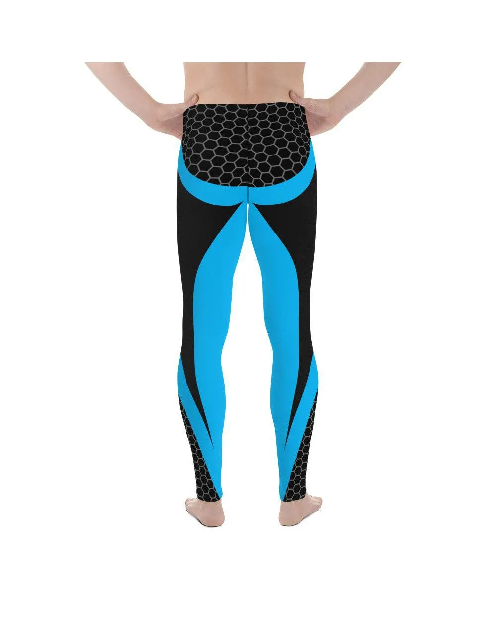 Blue Honeycomb Carbon Meggings