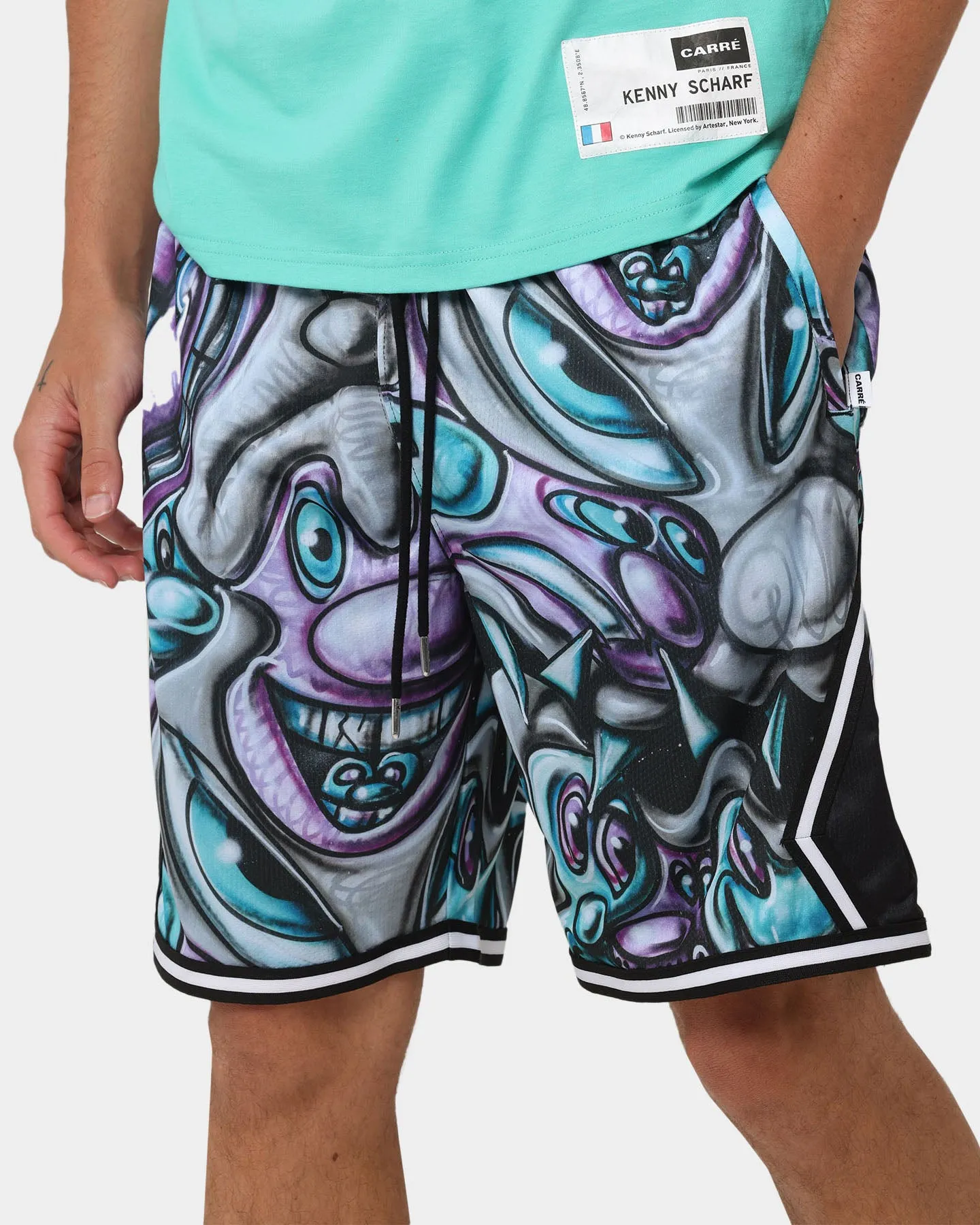 Carré X Kenny Scharf Krunch Time Ball Shorts Black