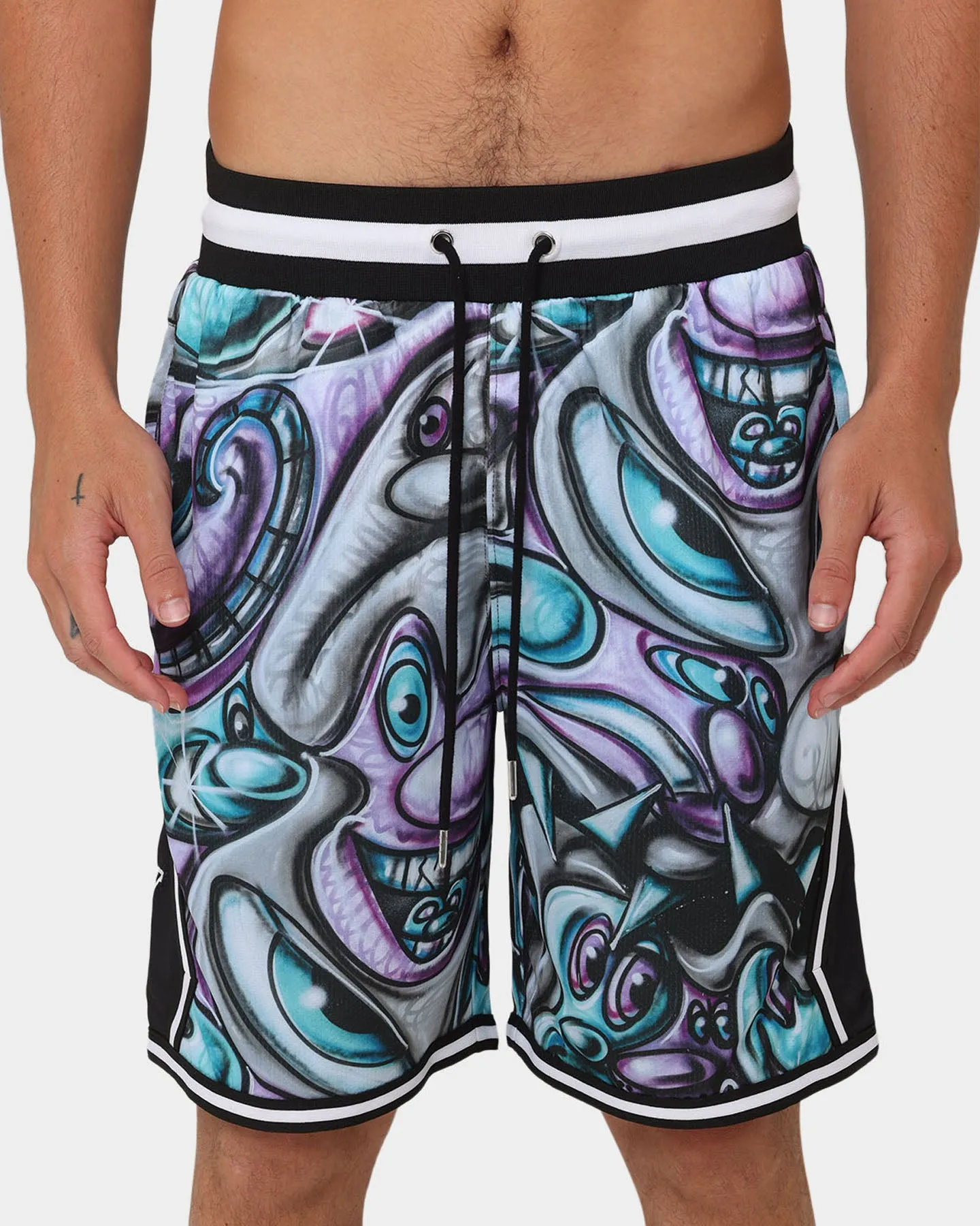 Carré X Kenny Scharf Krunch Time Ball Shorts Black