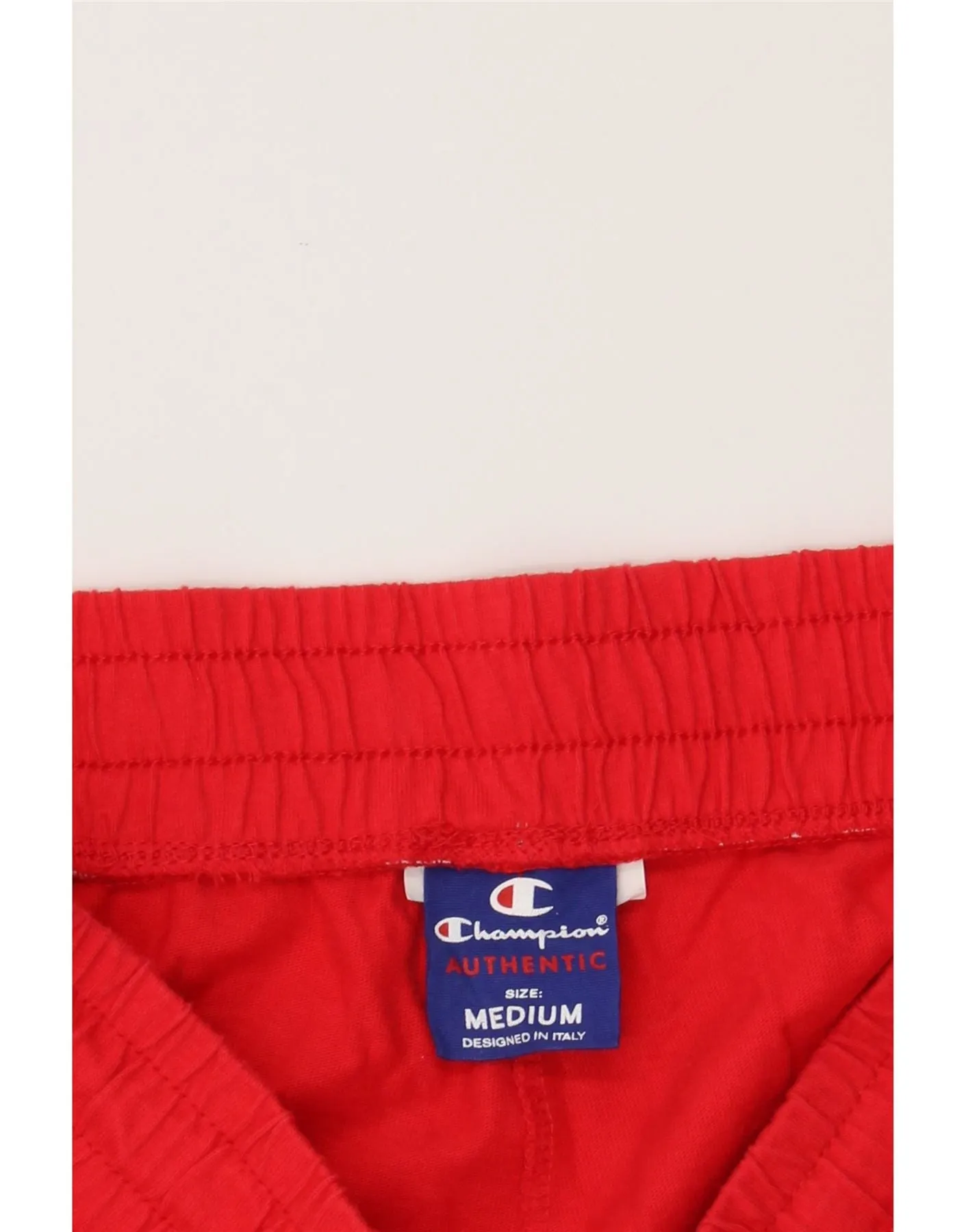 CHAMPION Womens Graphic Sport Shorts UK 14 Medium Red