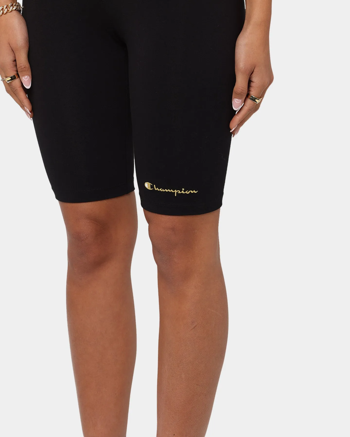 Champion Women's High Rise Bike Short Black/Gold