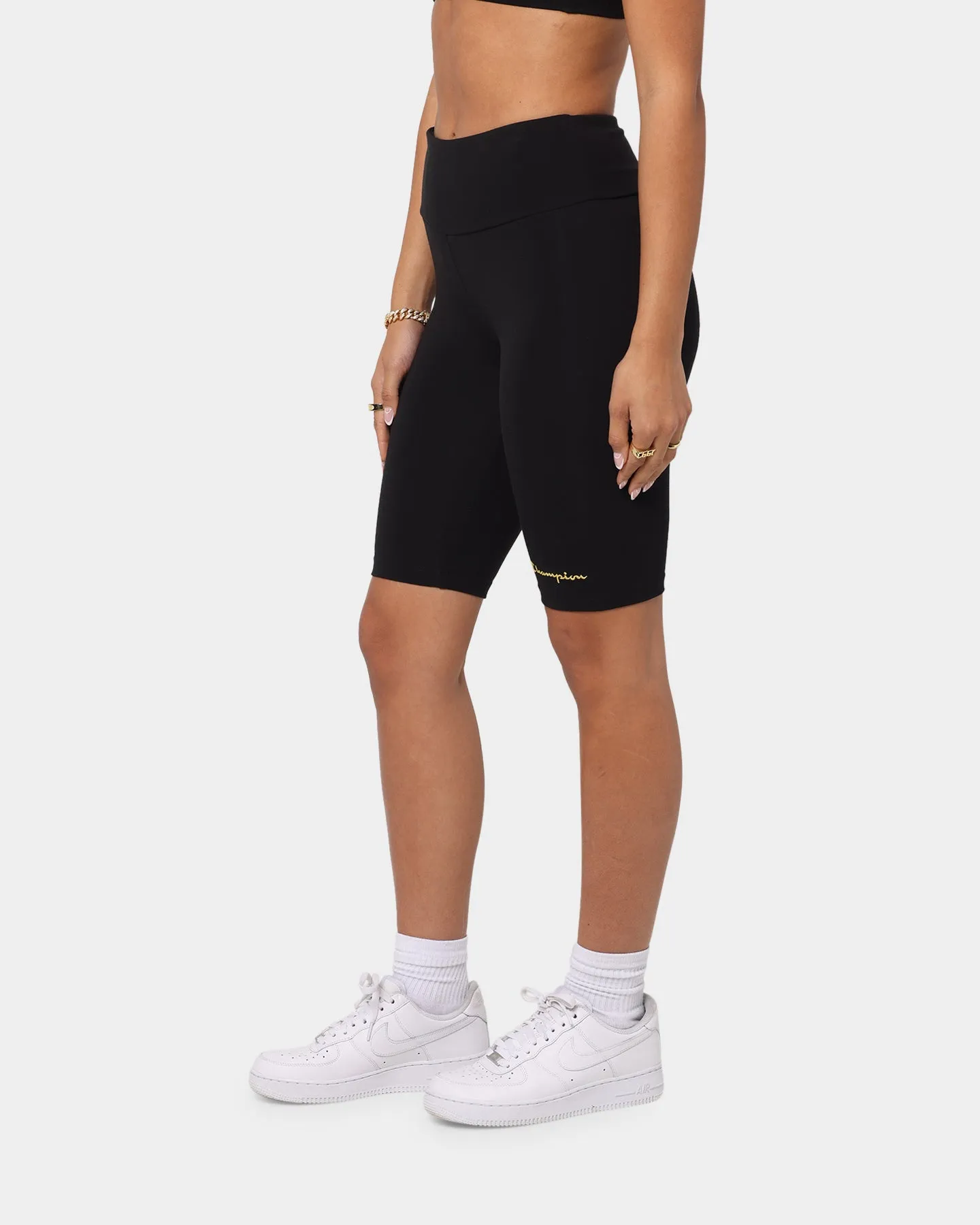 Champion Women's High Rise Bike Short Black/Gold