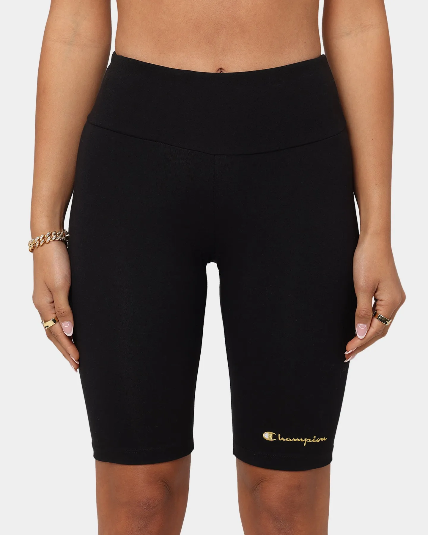 Champion Women's High Rise Bike Short Black/Gold