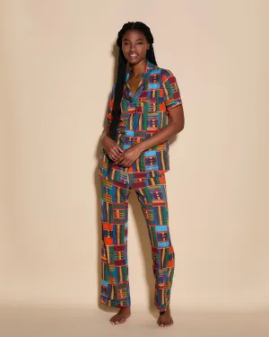 Conjunto De Pijama Con Camisa De Manga Corta Y Pantalones