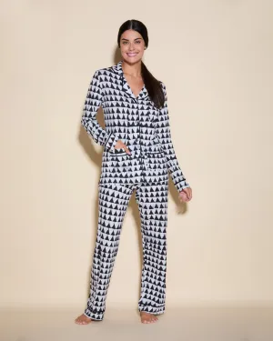Conjunto De Pijama Con Camisa De Manga Larga Con Tres Bolsillos Y Pantalones