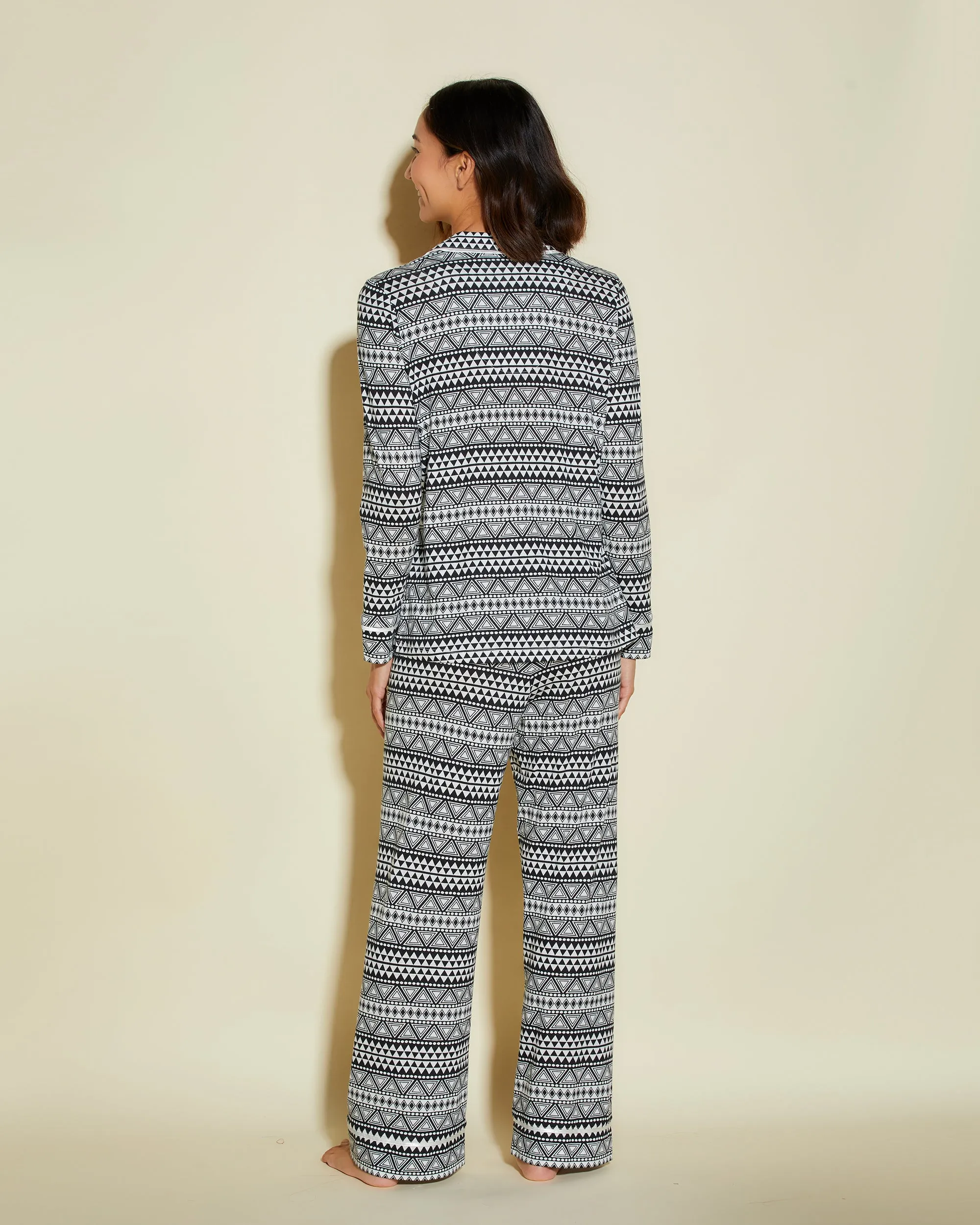 Conjunto De Pijama Petite Con Camisa De Manga Larga Y Pantalones