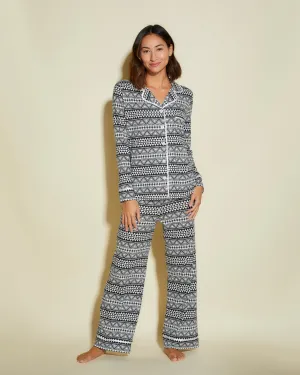 Conjunto De Pijama Petite Con Camisa De Manga Larga Y Pantalones