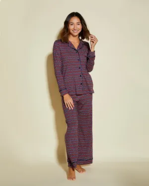 Conjunto De Pijama Petite Con Camisa De Manga Larga Y Pantalones