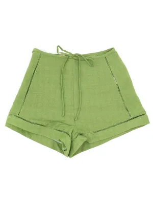 Cult Gaia Ladder-Insert Drawstring Shorts