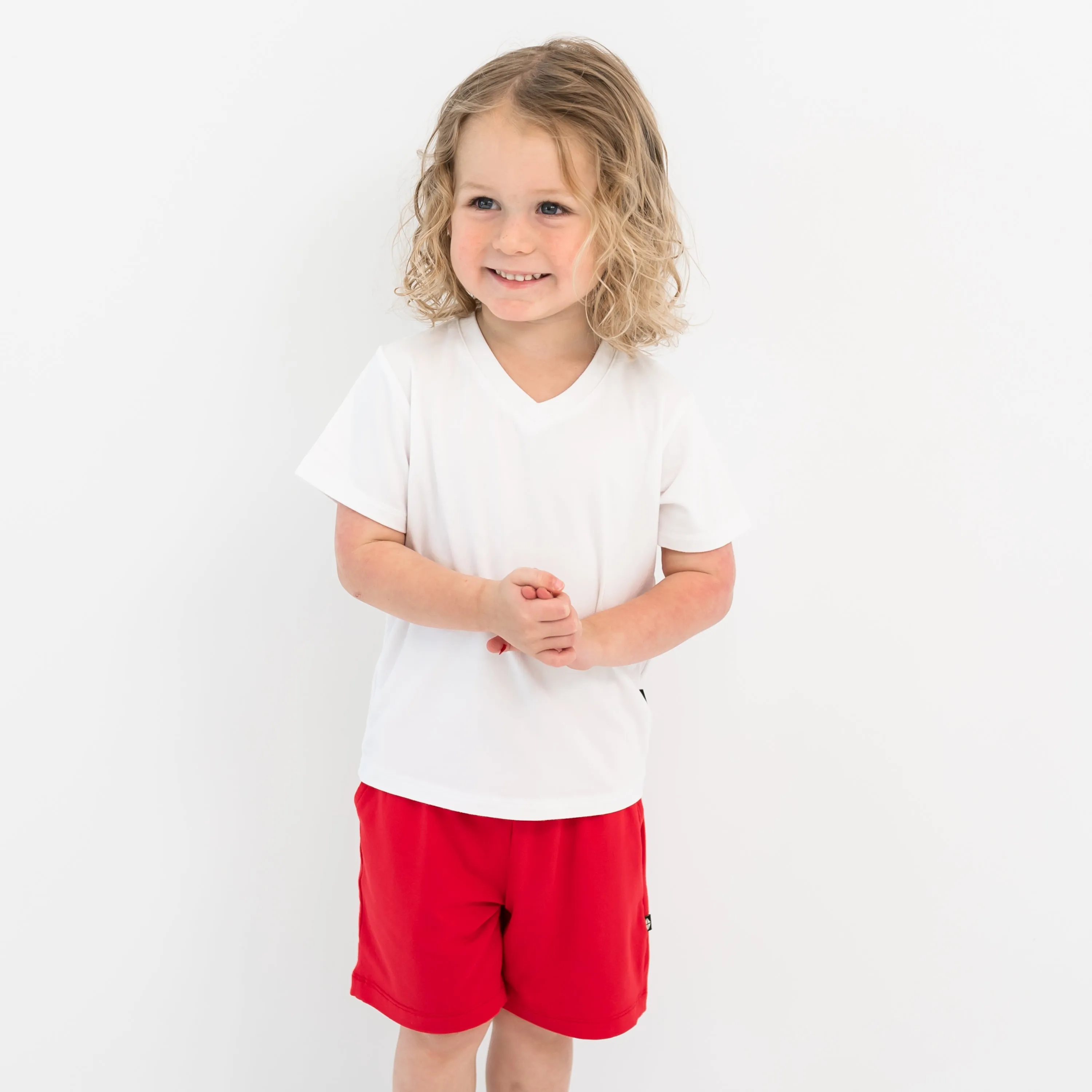 Drawstring Short in Cardinal