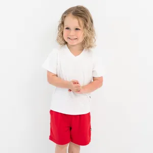 Drawstring Short in Cardinal