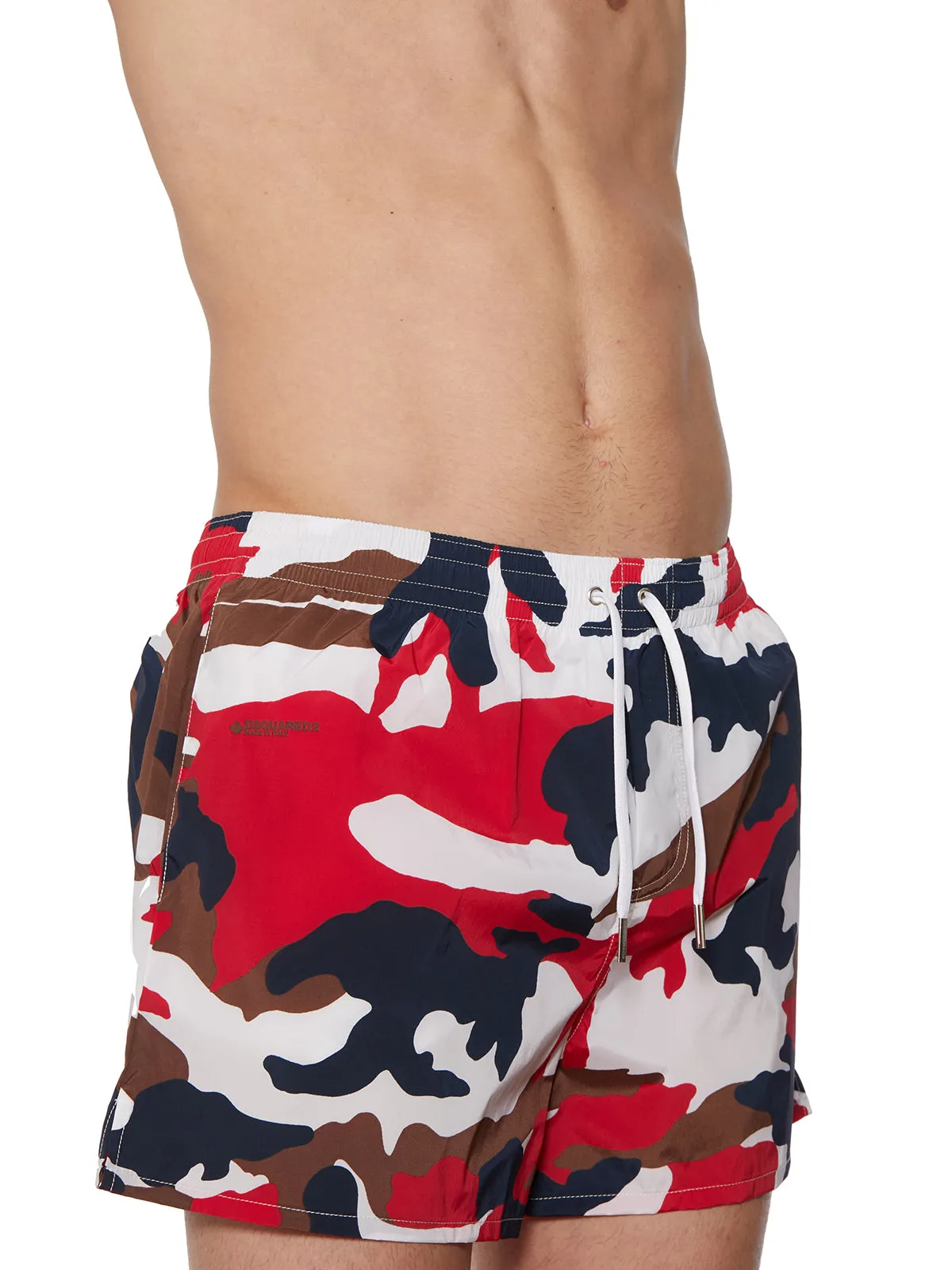 Dsquared2 Camouflage Print Drawstring Swim Shorts