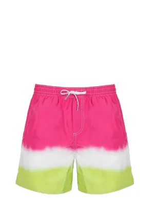 Dsquared2 Color-Block Logo Printed Swim Shorts