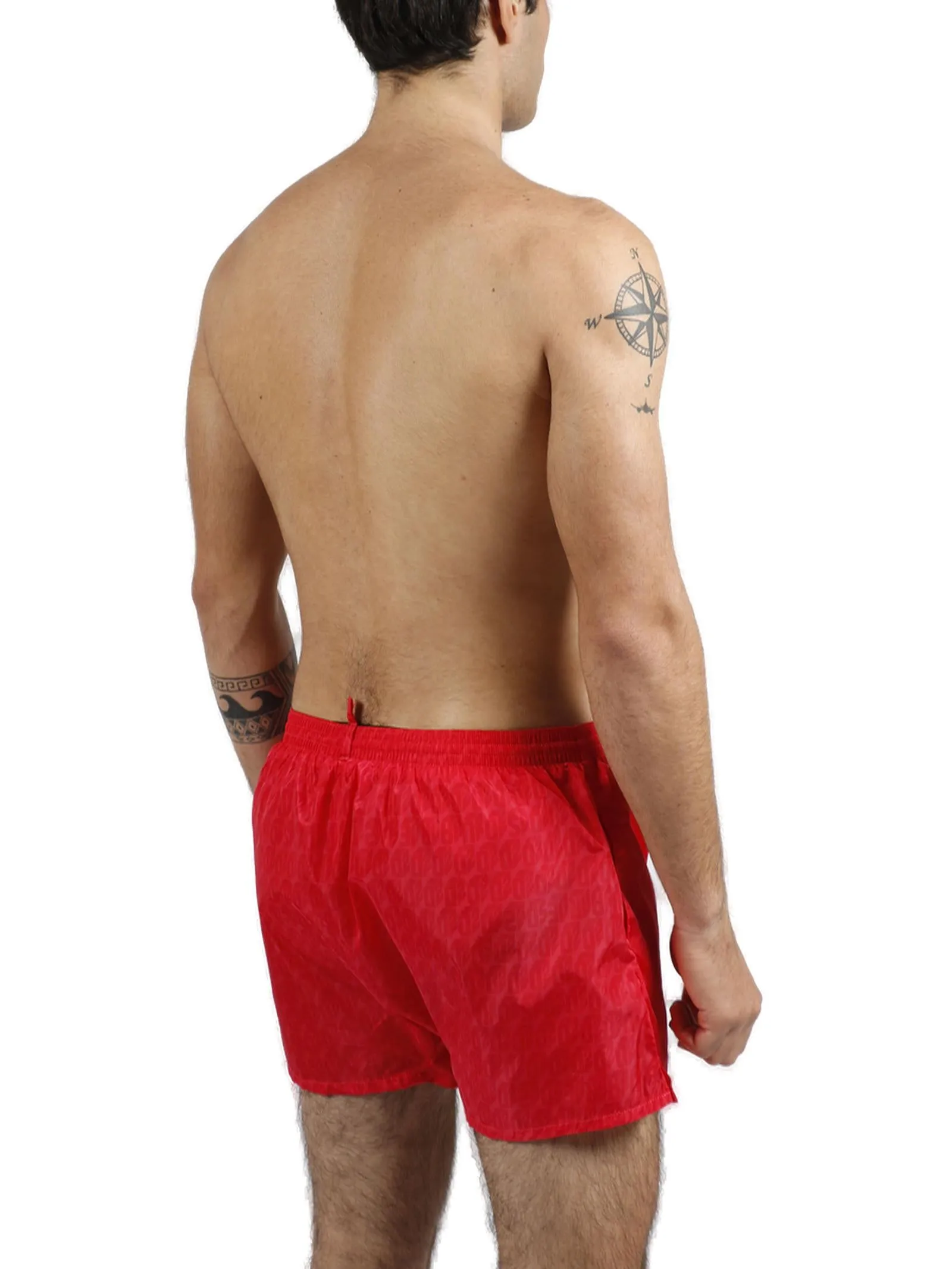 Dsquared2 Drawstring Logo Motif Swim Shorts