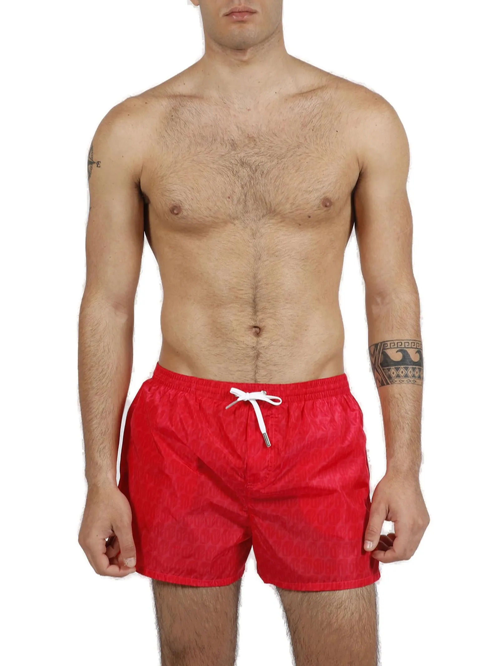 Dsquared2 Drawstring Logo Motif Swim Shorts