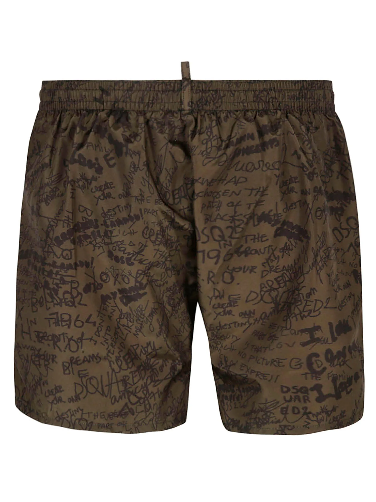 Dsquared2 Graffiti Printed Drawstring Swim Shorts