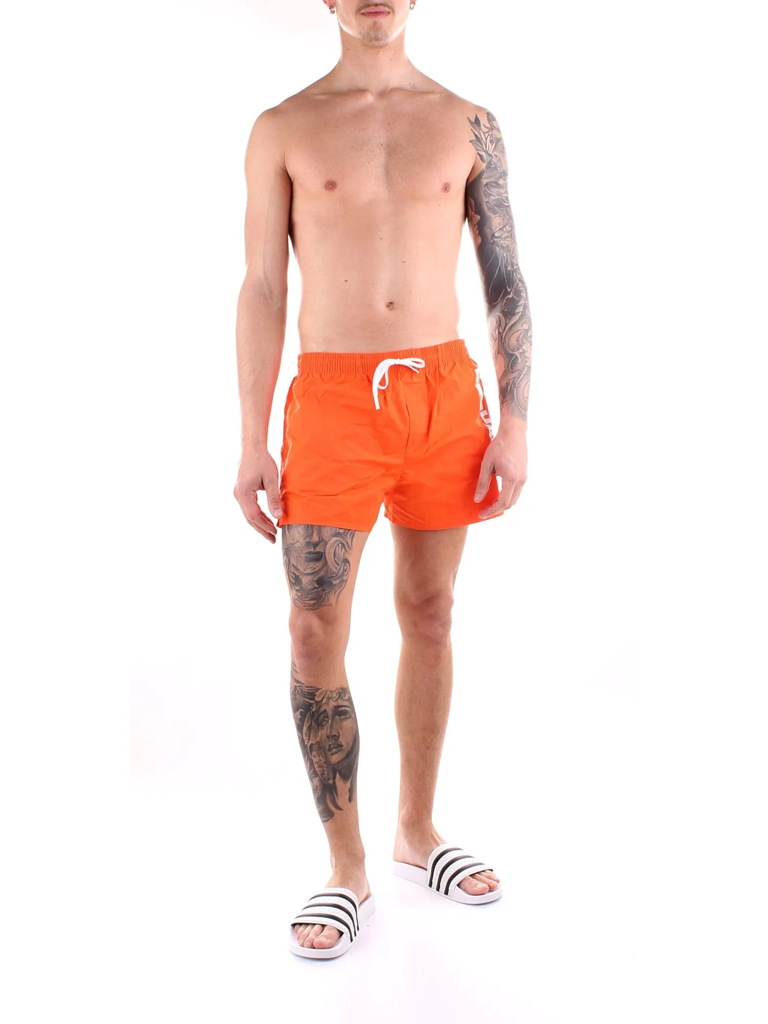 Dsquared2 Logo Print Drawstring Swim Shorts