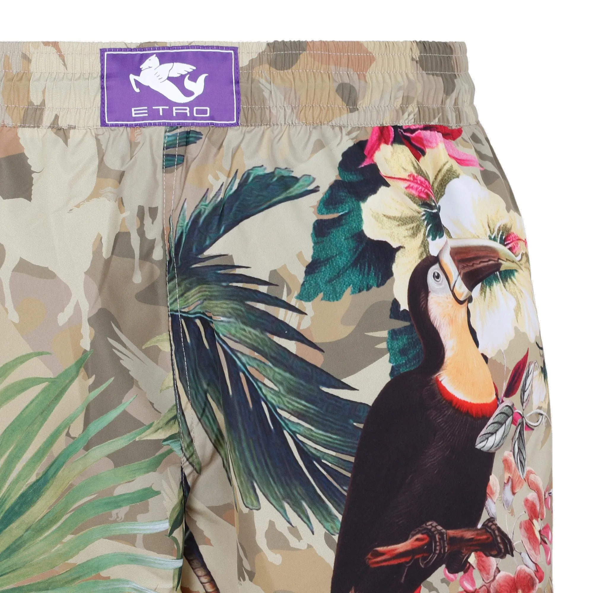 Etro Graphic Printed Drawstring Swim Shorts