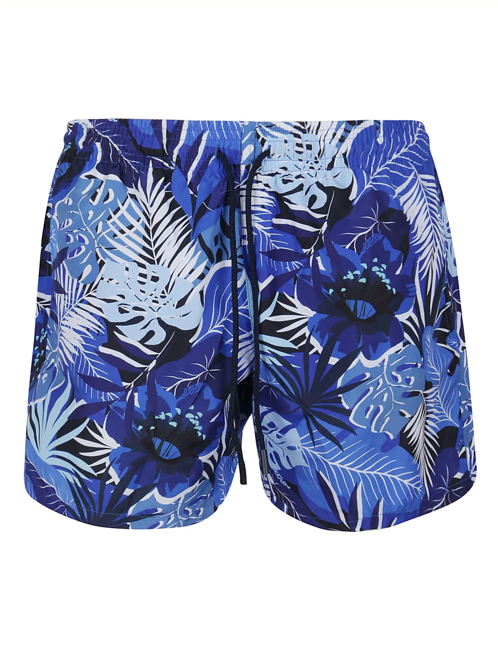 Etro Palm Printed Drawstring Swim Shorts