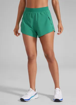 Feathery-Fit Soft High Rise Split Dolphin Mesh Liner Shorts 2.5''
