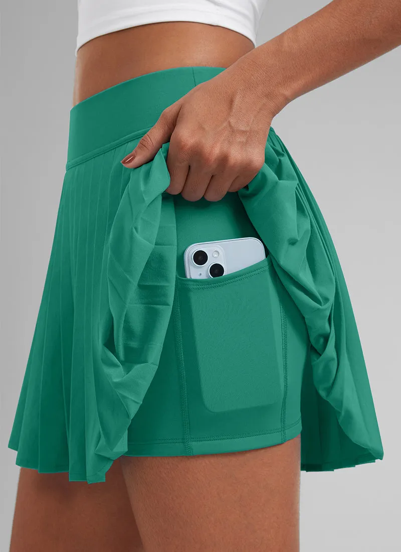 Feathery-Fit Soft High Waist Mini Pleated Tennis Skirt 14''