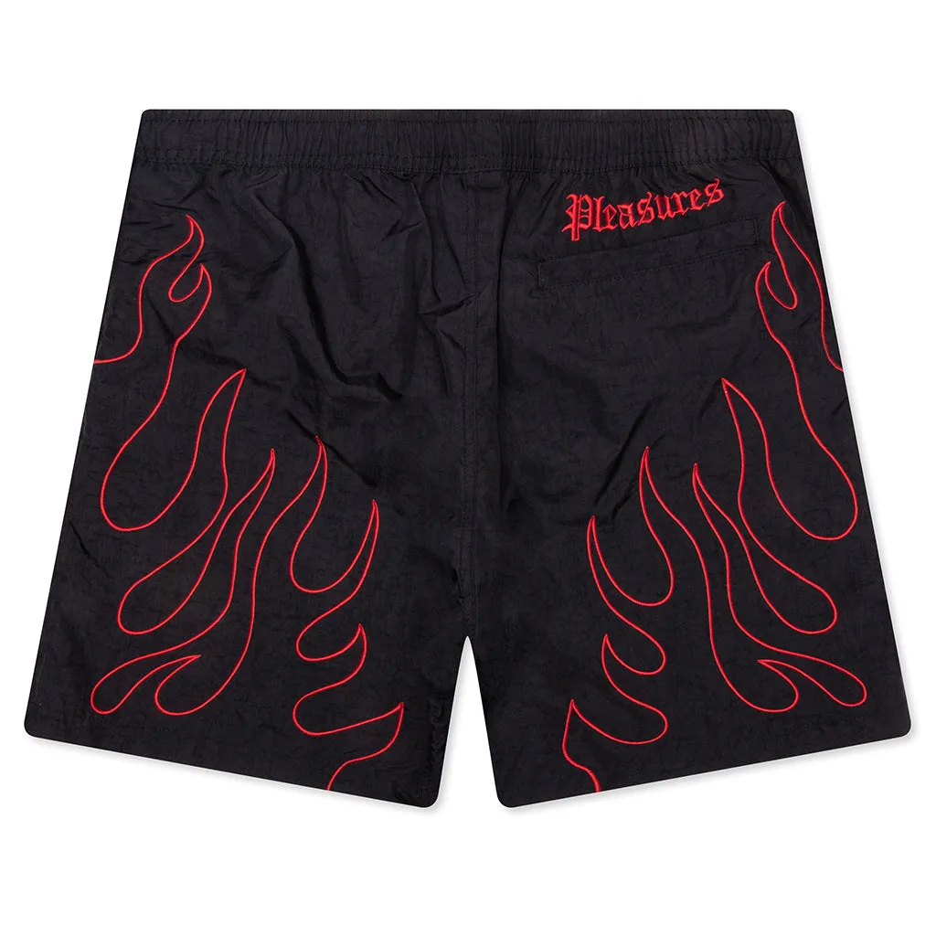 Fiery Running Shorts - Black