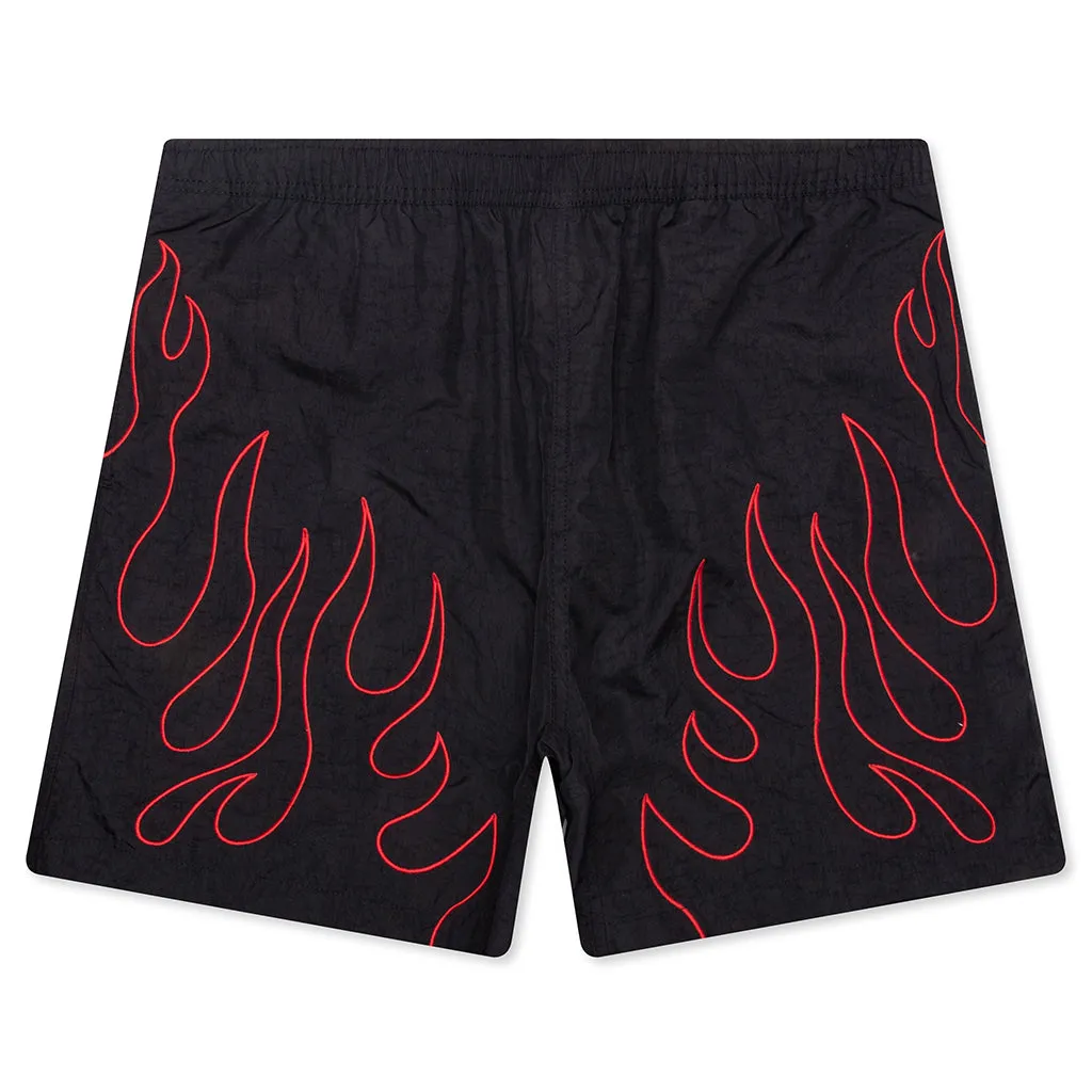Fiery Running Shorts - Black